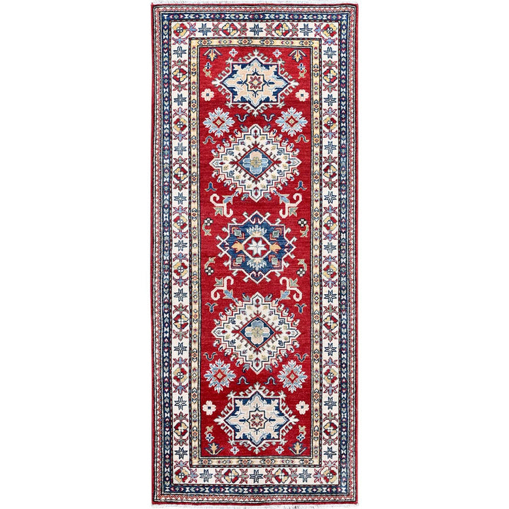 2'6" x 6'3" New Hand Knotted Red Wool Runner Oriental Rug - MOA102436