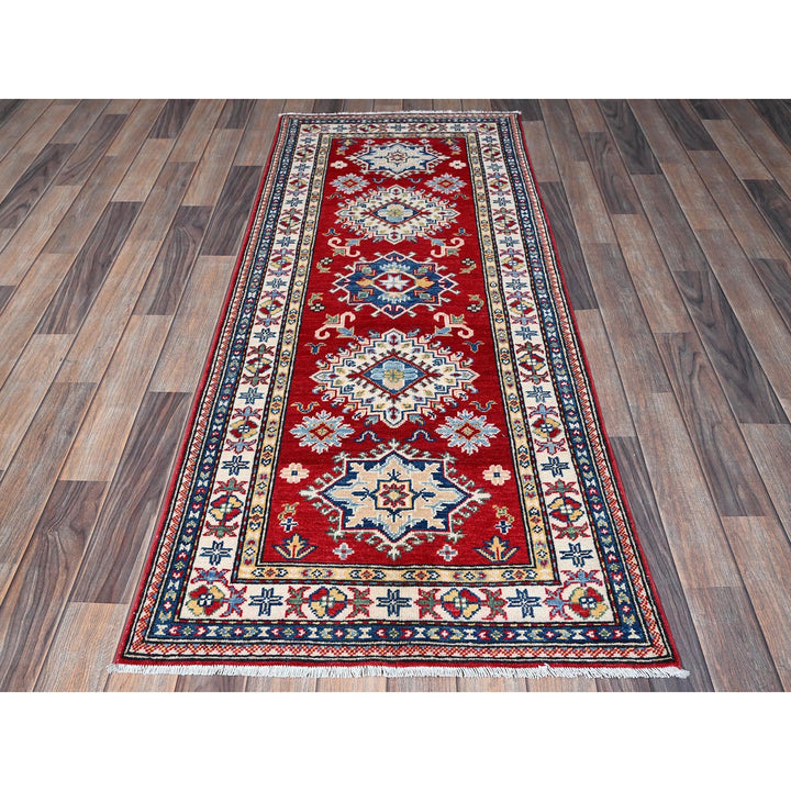 2'6" x 6'3" New Hand Knotted Red Wool Runner Oriental Rug - MOA102436
