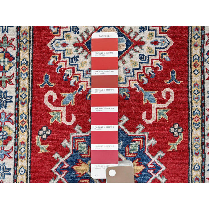 2'6" x 6'3" New Hand Knotted Red Wool Runner Oriental Rug - MOA102436