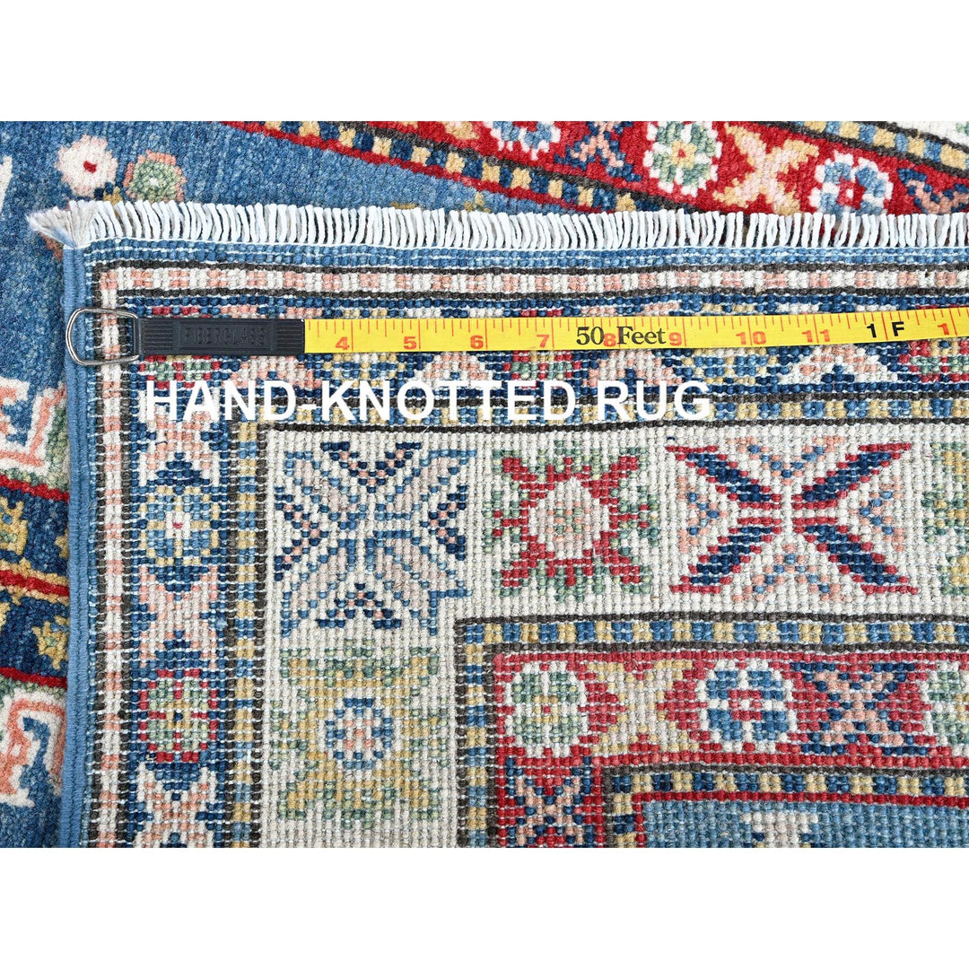 2'7" x 6'7" New Hand Knotted Blue Wool Runner Oriental Rug - MOA102437