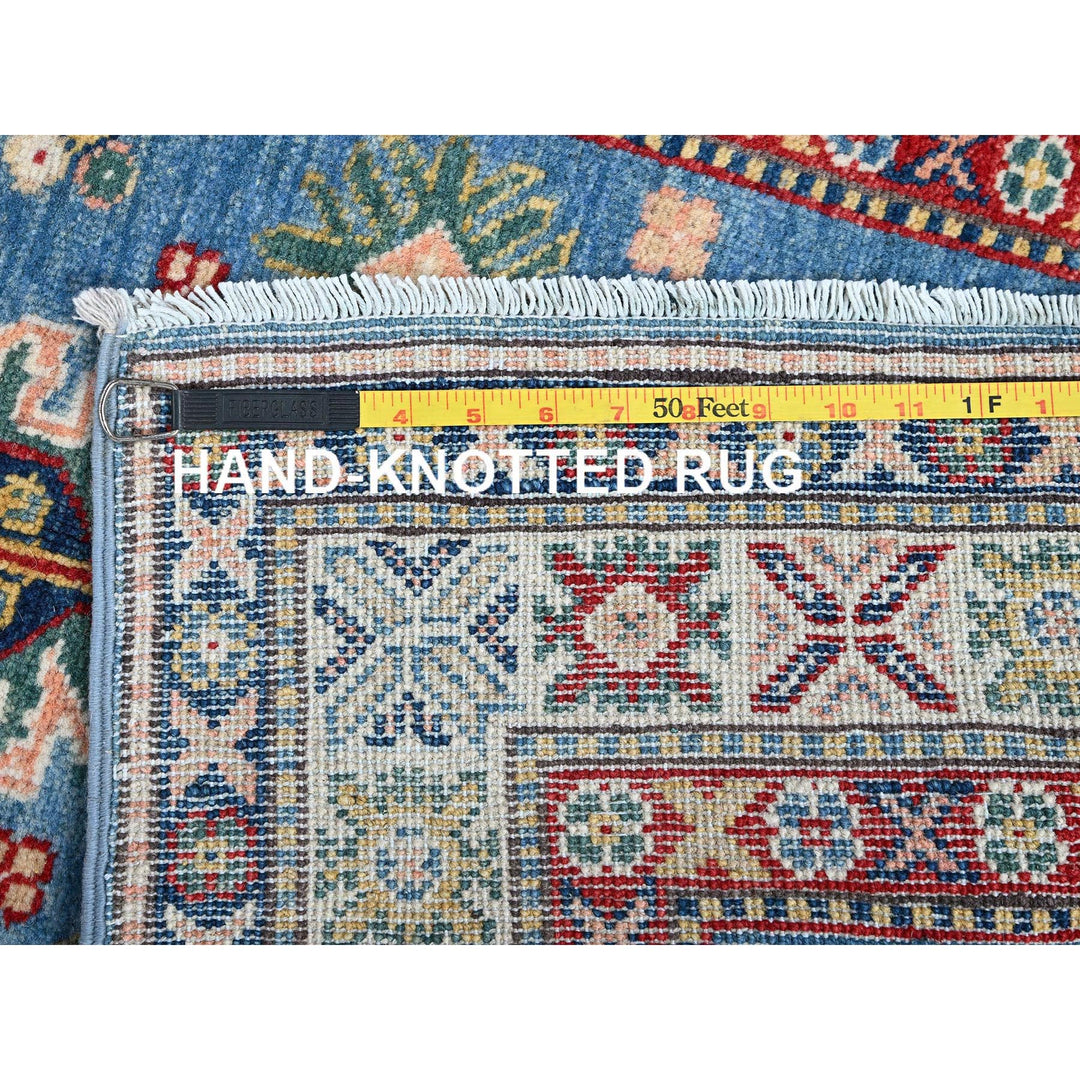 2'7" x 6'4" New Hand Knotted Blue Wool Runner Oriental Rug - MOA102438