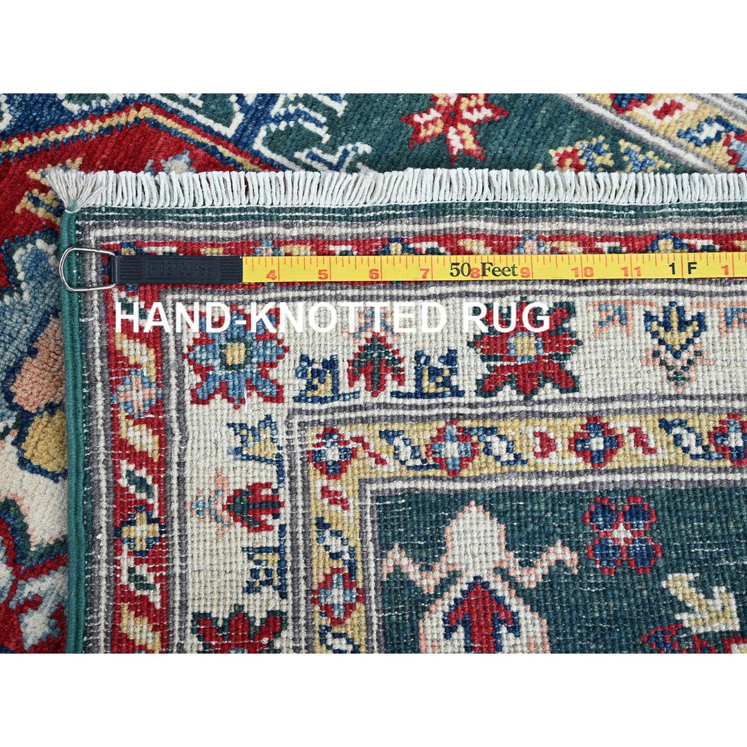 2'6" x 9'9" New Hand Knotted Green Wool Runner Oriental Rug - MOA102439