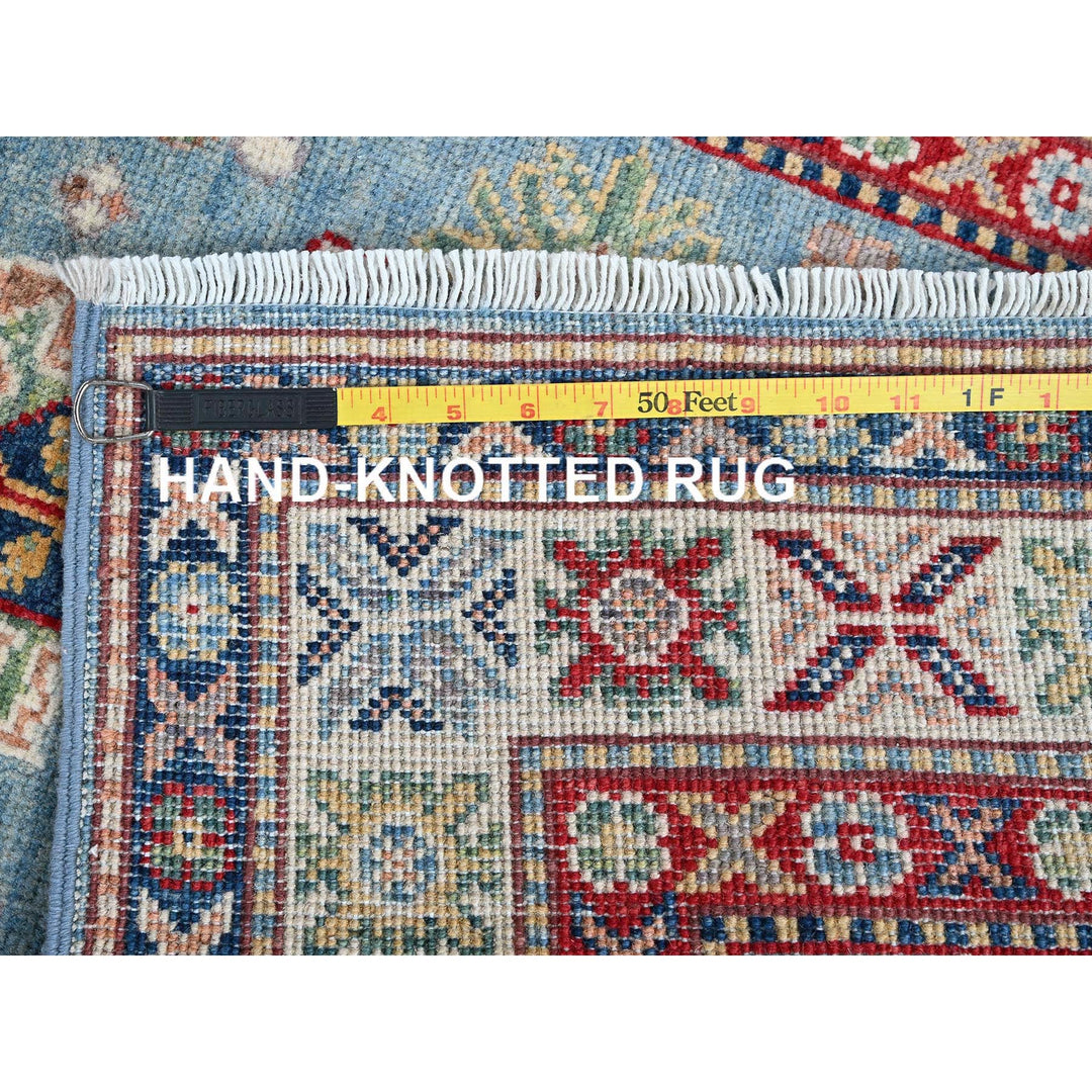 2'8" x 6'6" New Hand Knotted Blue Wool Runner Oriental Rug - MOA102440