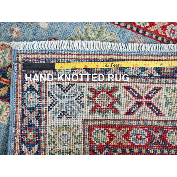 2'8" x 6'6" New Hand Knotted Blue Wool Runner Oriental Rug - MOA102440