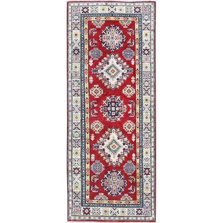 2'7" x 6'7" New Hand Knotted Red Wool Runner Oriental Rug - MOA102441