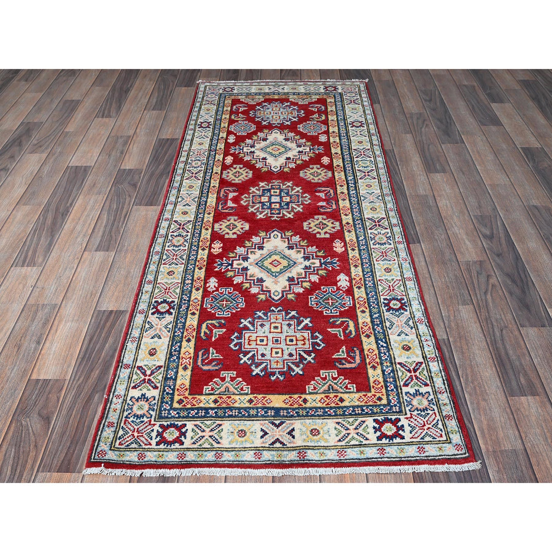 2'7" x 6'7" New Hand Knotted Red Wool Runner Oriental Rug - MOA102441