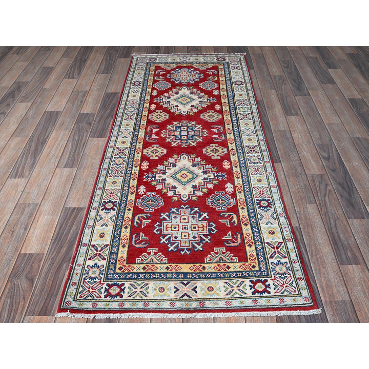 2'7" x 6'7" New Hand Knotted Red Wool Runner Oriental Rug - MOA102441