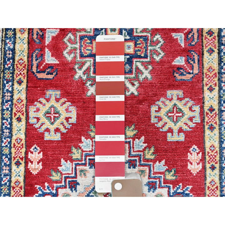 2'7" x 6'7" New Hand Knotted Red Wool Runner Oriental Rug - MOA102441