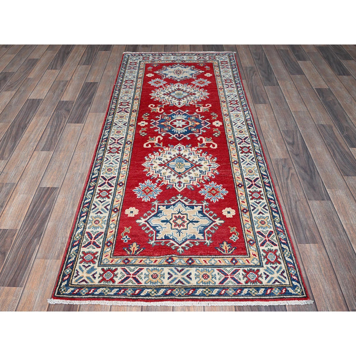 2'7" x 6'5" New Hand Knotted Red Wool Runner Oriental Rug - MOA102443