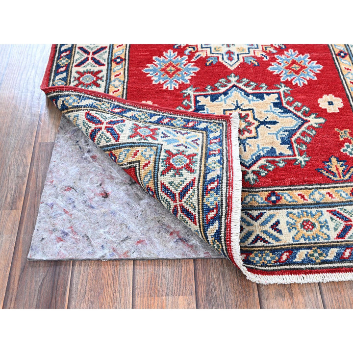 2'7" x 6'5" New Hand Knotted Red Wool Runner Oriental Rug - MOA102443