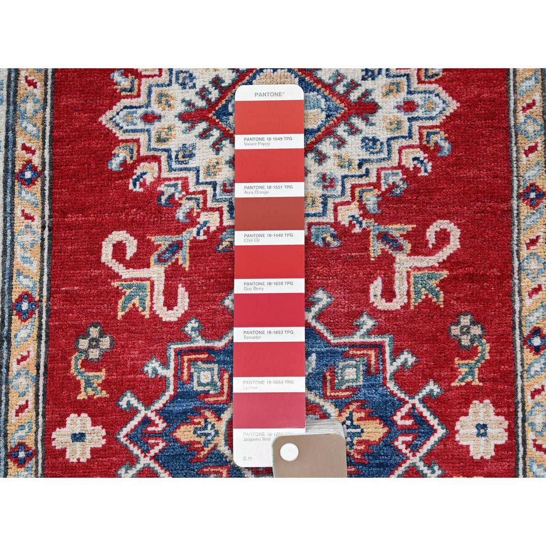 2'7" x 6'5" New Hand Knotted Red Wool Runner Oriental Rug - MOA102443