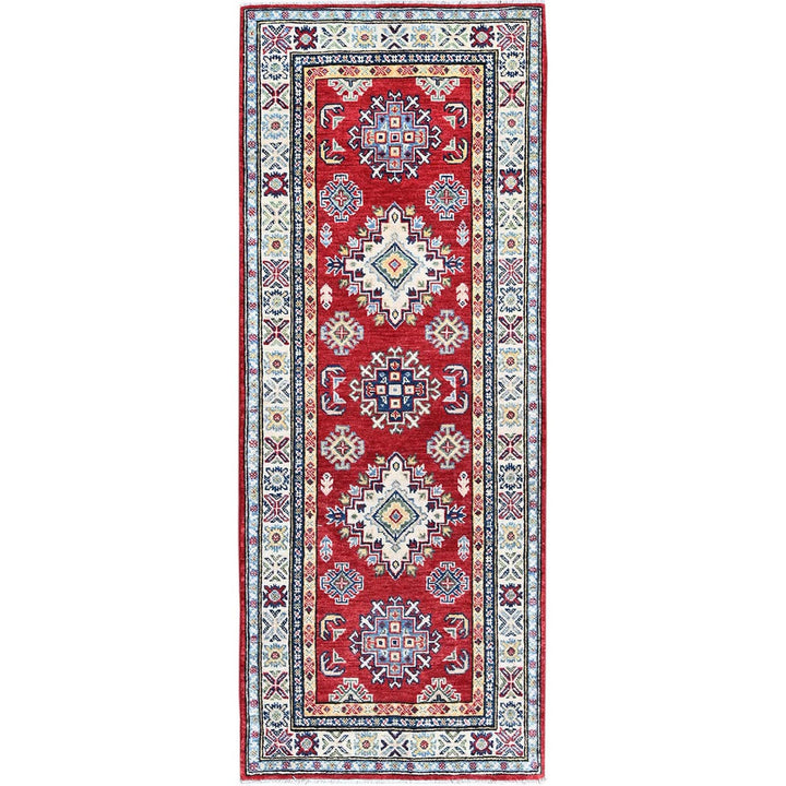 2'8" x 6'4" New Hand Knotted Red Wool Runner Oriental Rug - MOA102444