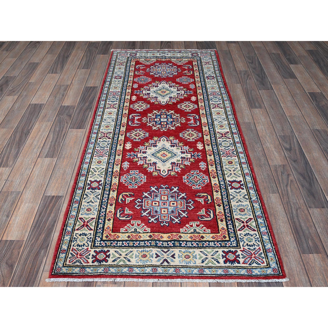 2'8" x 6'4" New Hand Knotted Red Wool Runner Oriental Rug - MOA102444
