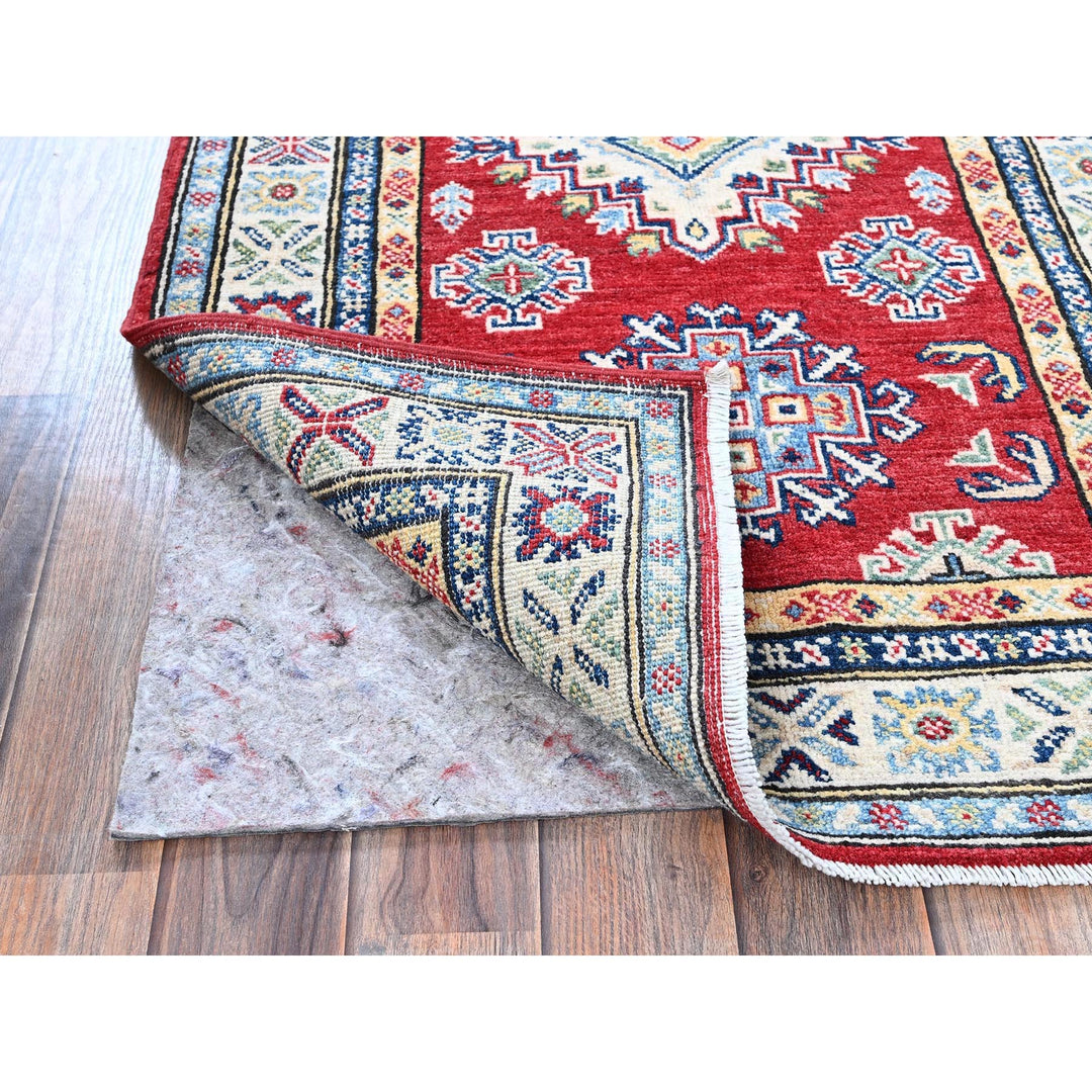 2'8" x 6'4" New Hand Knotted Red Wool Runner Oriental Rug - MOA102444
