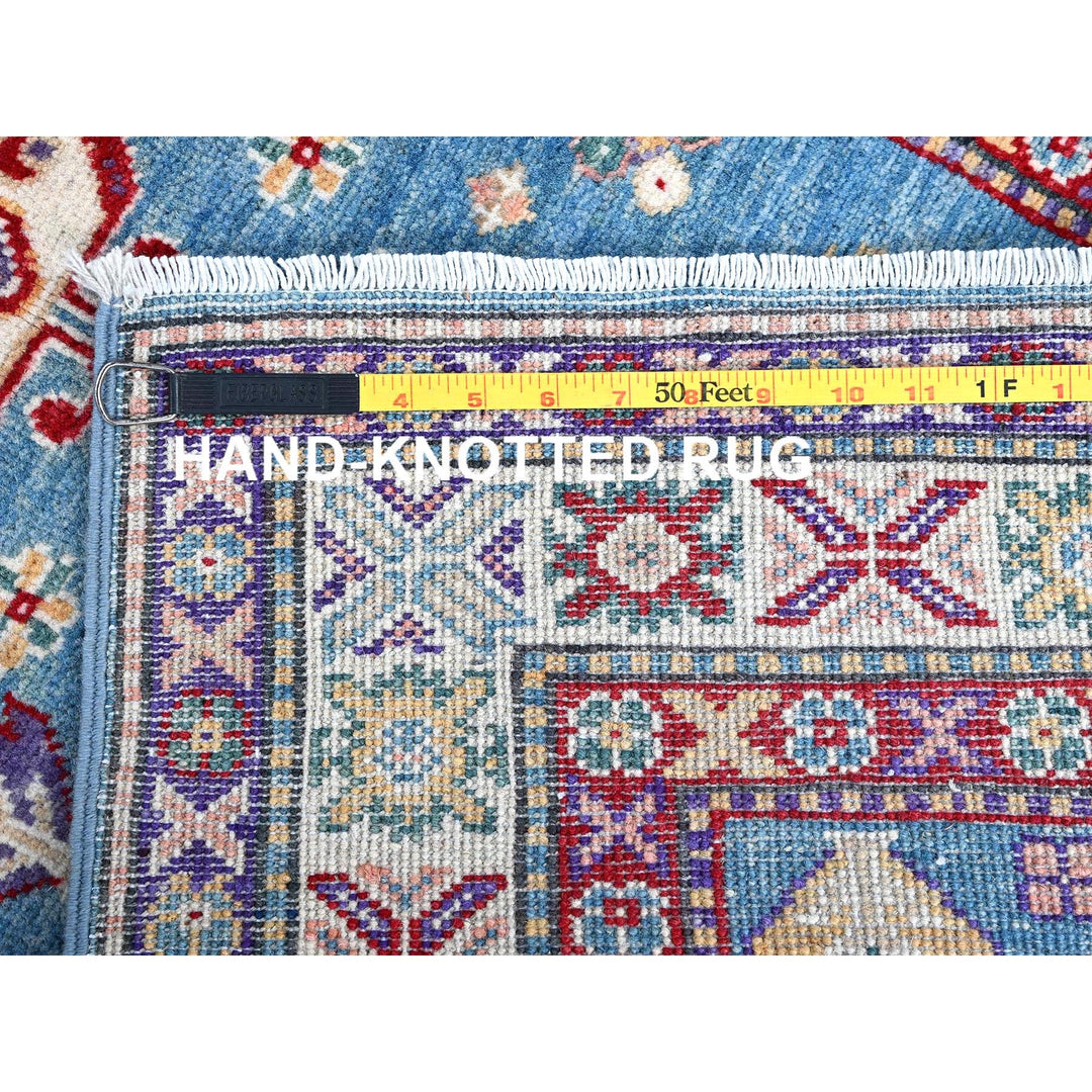 2'8" x 6'4" New Hand Knotted Blue Wool Runner Oriental Rug - MOA102446