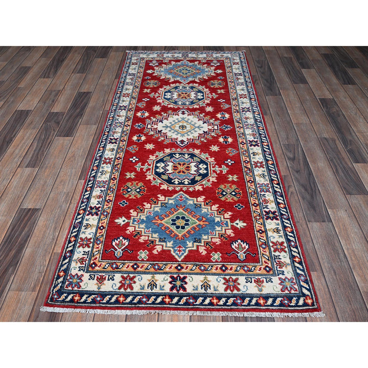 2'9" x 6'7" New Hand Knotted Red Wool Runner Oriental Rug - MOA102447