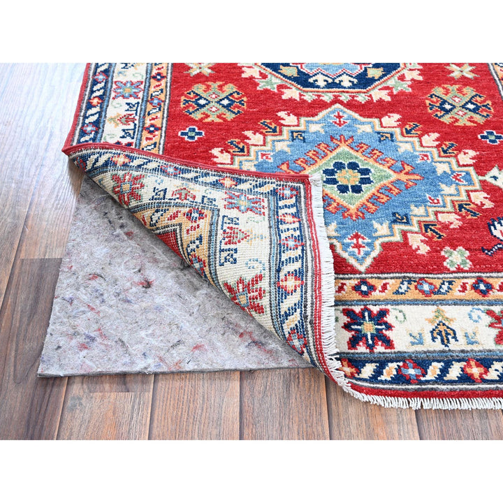 2'9" x 6'7" New Hand Knotted Red Wool Runner Oriental Rug - MOA102447