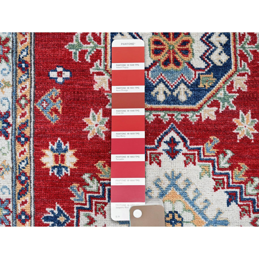 2'9" x 6'7" New Hand Knotted Red Wool Runner Oriental Rug - MOA102447