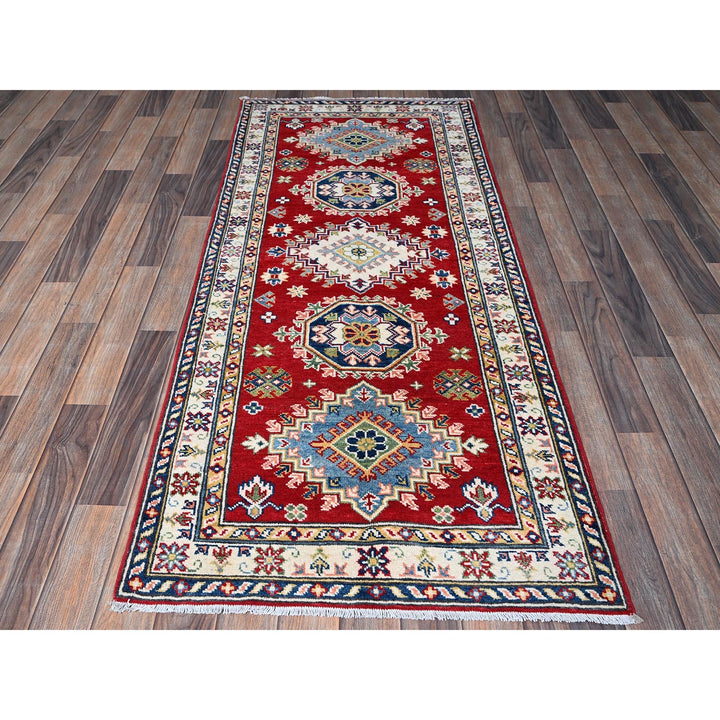 2'9" x 6'6" New Hand Knotted Red Wool Runner Oriental Rug - MOA102448