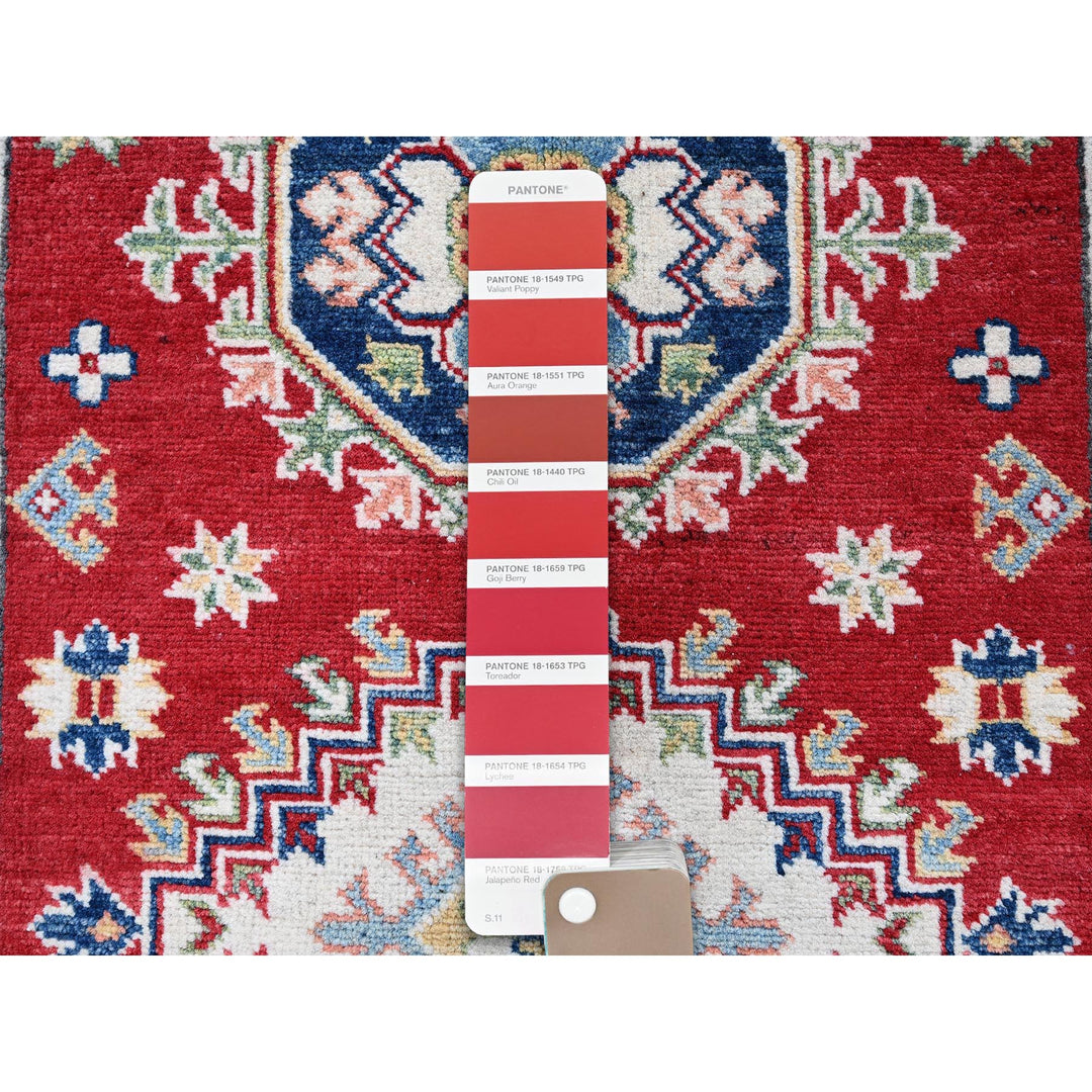 2'9" x 6'6" New Hand Knotted Red Wool Runner Oriental Rug - MOA102448