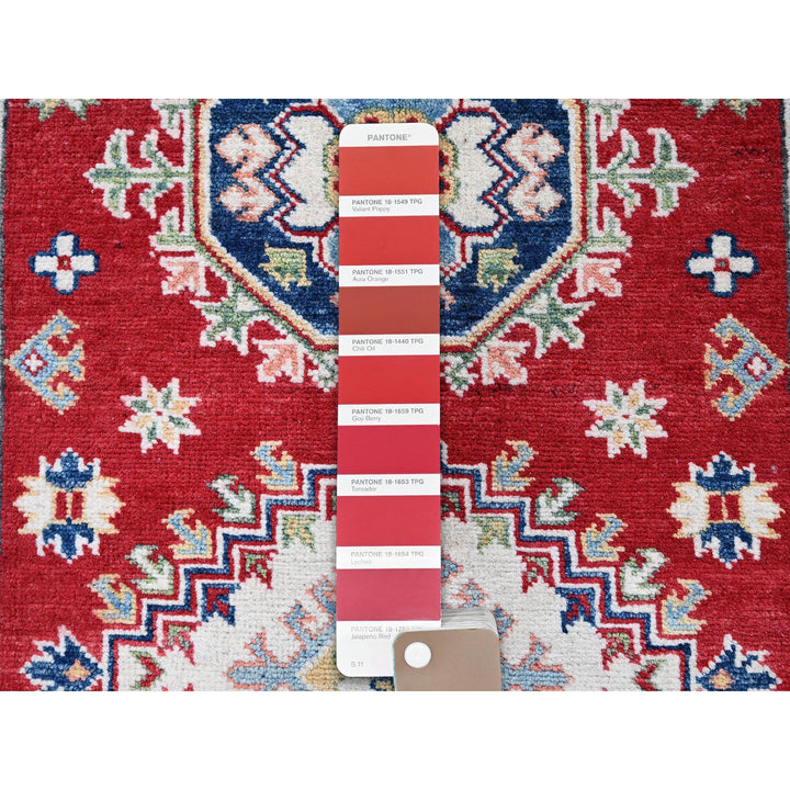 2'9" x 6'6" New Hand Knotted Red Wool Runner Oriental Rug - MOA102448