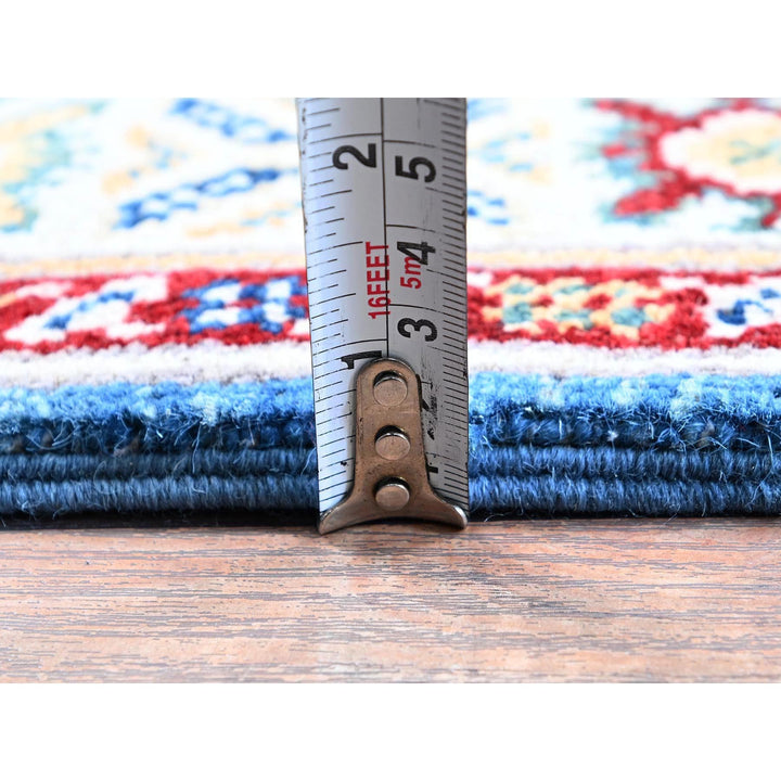 2'8" x 6'6" New Hand Knotted Blue Wool Runner Oriental Rug - MOA102449