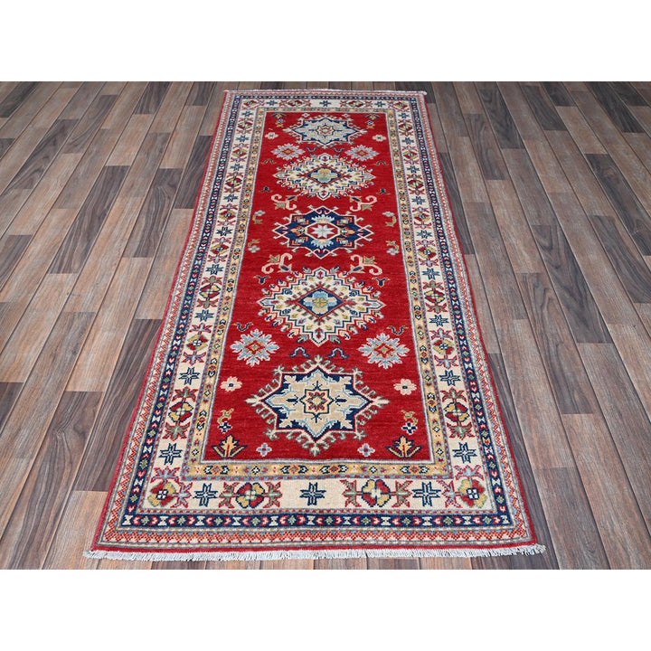 2'8" x 6'5" New Hand Knotted Red Wool Runner Oriental Rug - MOA102450