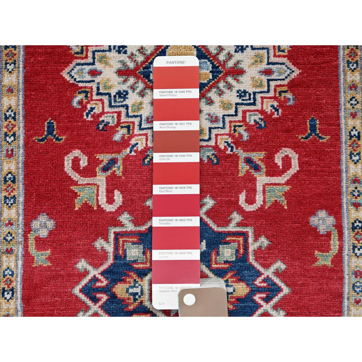 2'8" x 6'5" New Hand Knotted Red Wool Runner Oriental Rug - MOA102450