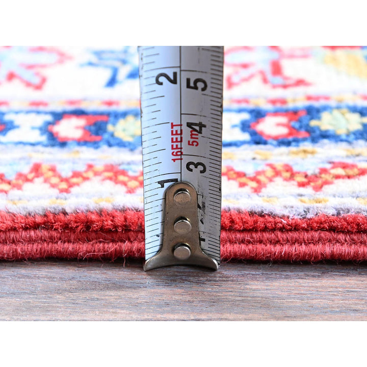 2'8" x 6'5" New Hand Knotted Red Wool Runner Oriental Rug - MOA102450