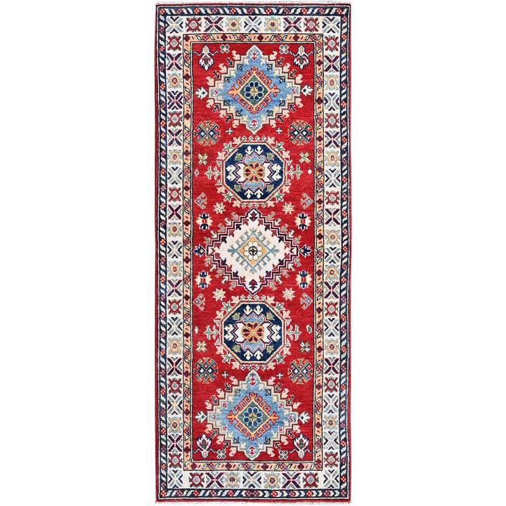 2'7" x 6'9" New Hand Knotted Red Wool Runner Oriental Rug - MOA102451
