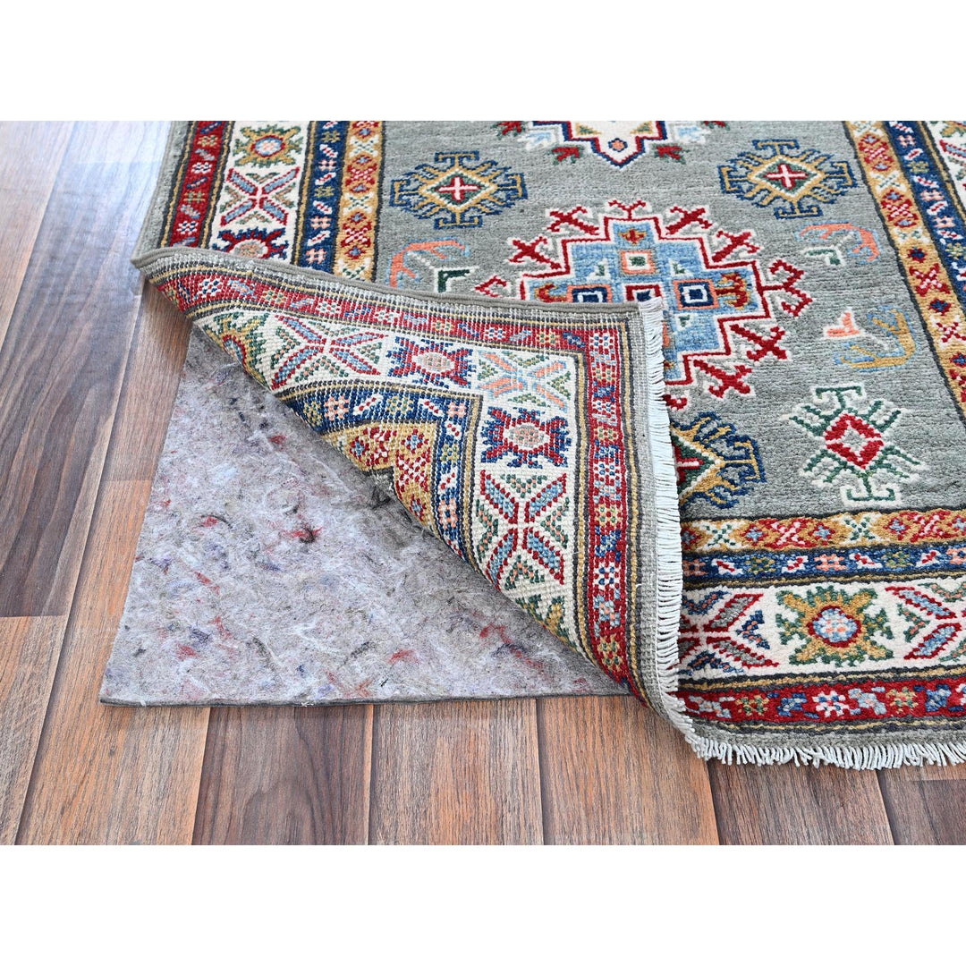 2'7" x 9'3" New Hand Knotted Green Wool Runner Oriental Rug - MOA102454
