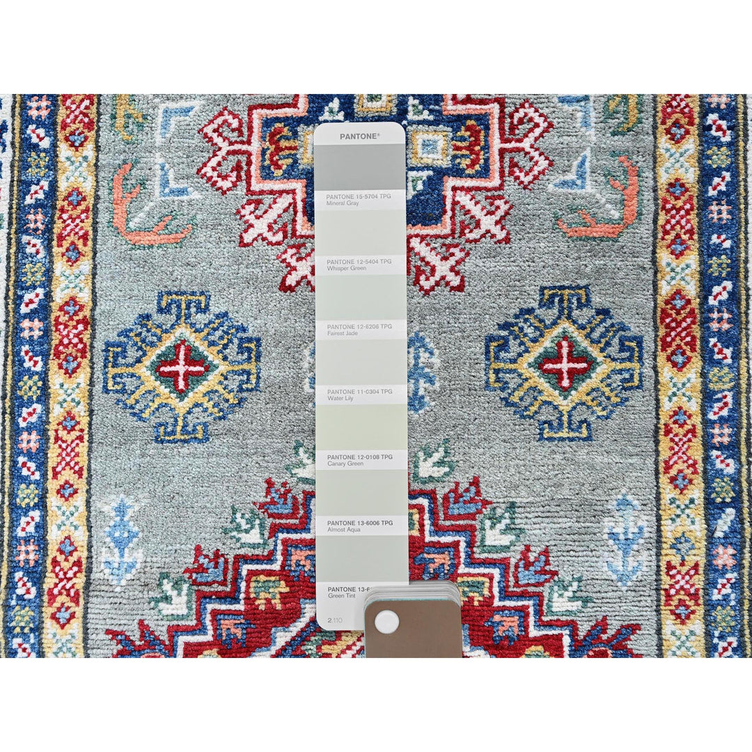 2'7" x 9'3" New Hand Knotted Green Wool Runner Oriental Rug - MOA102454
