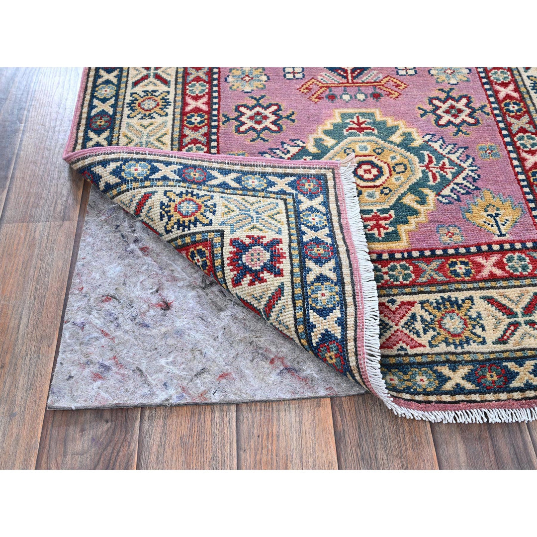 2'7" x 10'1" New Hand Knotted Pink Wool Runner Oriental Rug - MOA102455