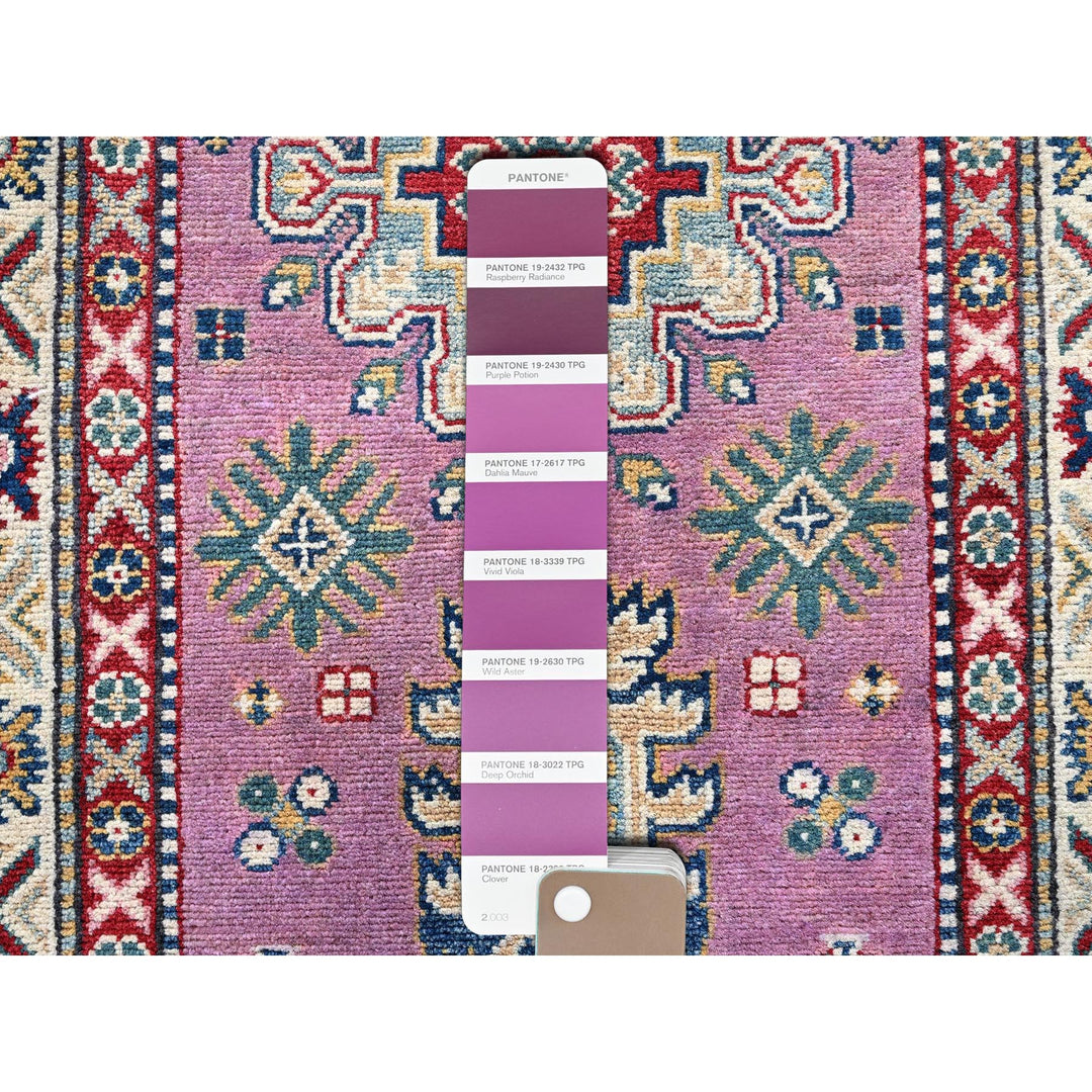 2'7" x 10'1" New Hand Knotted Pink Wool Runner Oriental Rug - MOA102455
