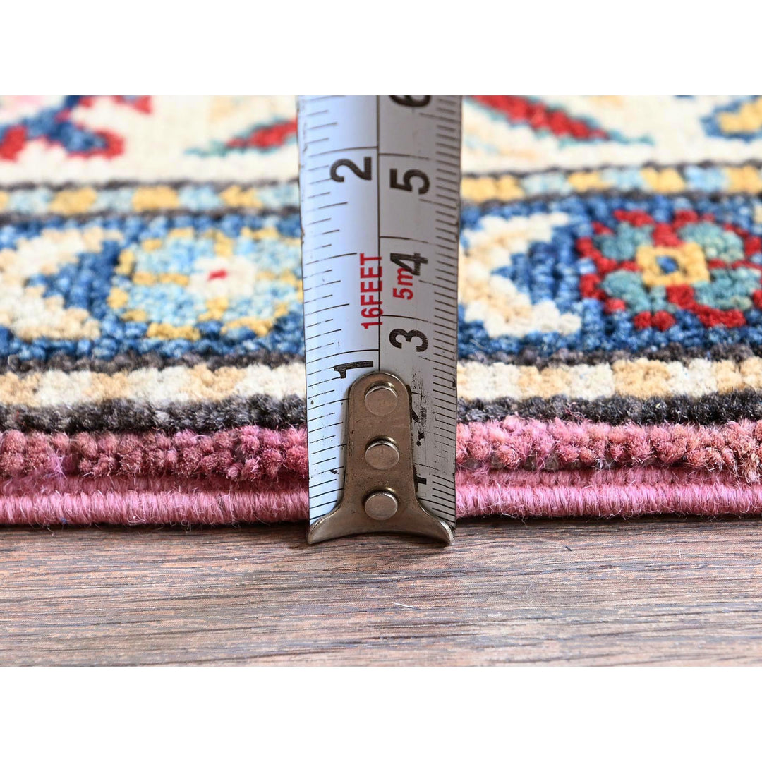 2'7" x 10'1" New Hand Knotted Pink Wool Runner Oriental Rug - MOA102455