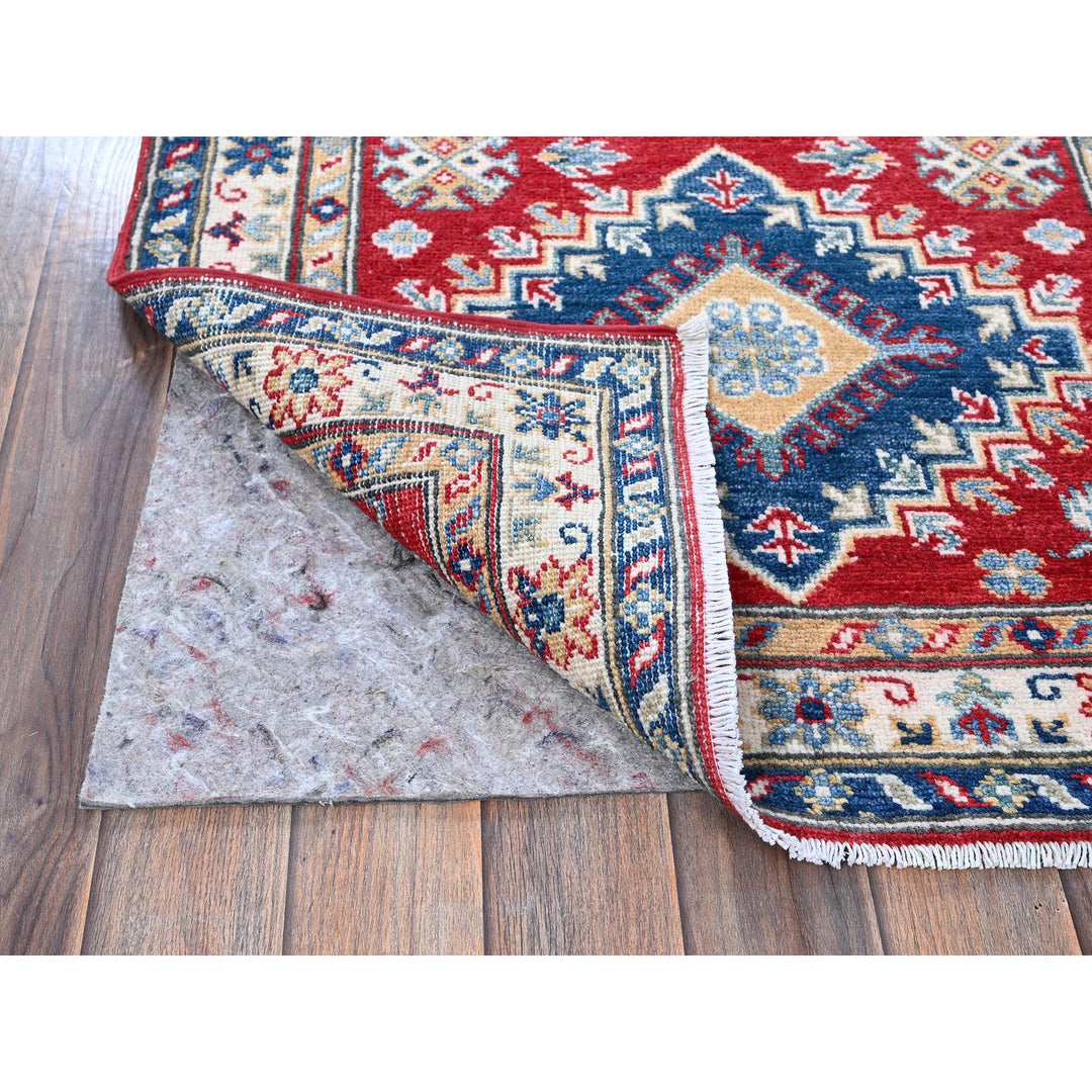 2'10" x 9'7" New Hand Knotted Red Wool Runner Oriental Rug - MOA102457