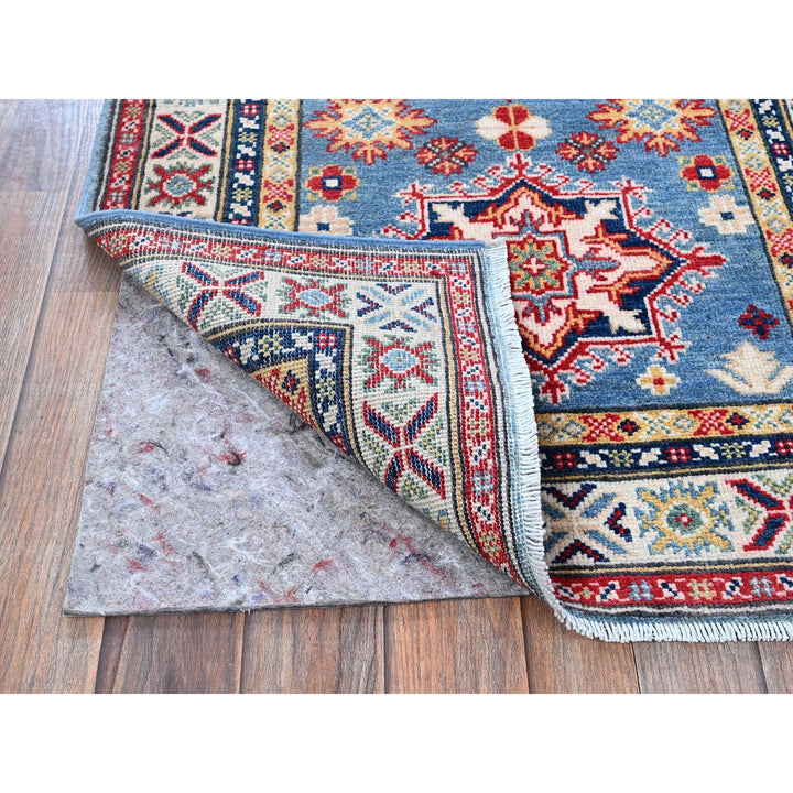 2'7" x 9'9" New Hand Knotted Blue Wool Runner Oriental Rug - MOA102458