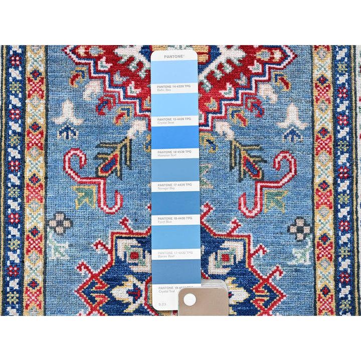 2'7" x 9'9" New Hand Knotted Blue Wool Runner Oriental Rug - MOA102458