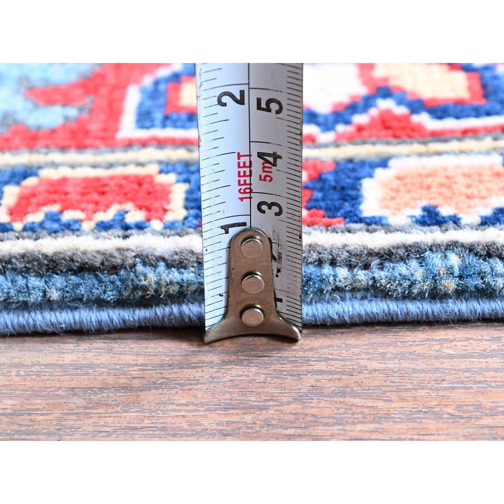 2'9" x 9'6" New Hand Knotted Blue Wool Runner Oriental Rug - MOA102459