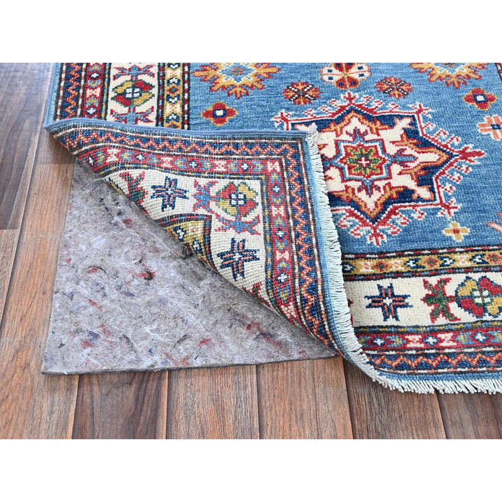 2'10" x 9'7" New Hand Knotted Blue Wool Runner Oriental Rug - MOA102460