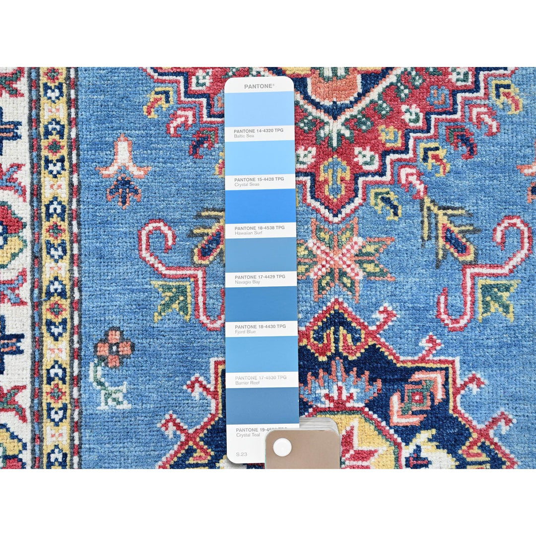2'10" x 9'7" New Hand Knotted Blue Wool Runner Oriental Rug - MOA102460