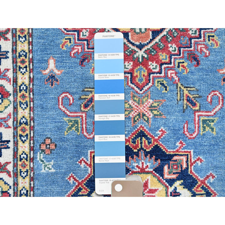 2'10" x 9'7" New Hand Knotted Blue Wool Runner Oriental Rug - MOA102460