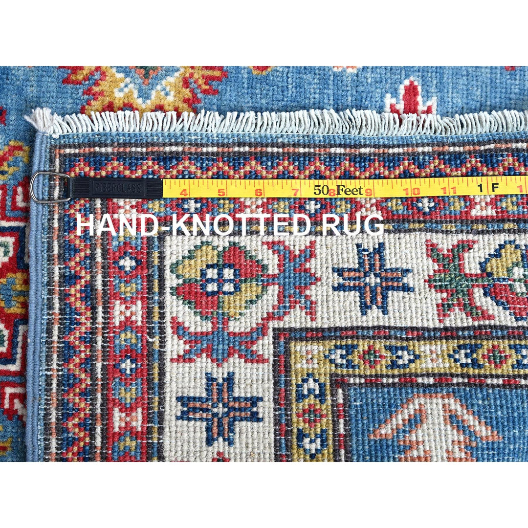 2'10" x 9'7" New Hand Knotted Blue Wool Runner Oriental Rug - MOA102460