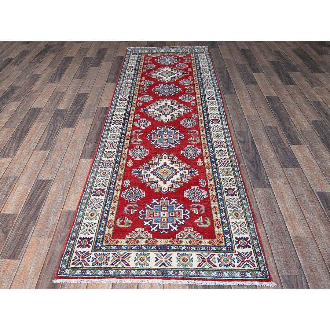 2'8" x 8'2" New Hand Knotted Red Wool Runner Oriental Rug - MOA102462