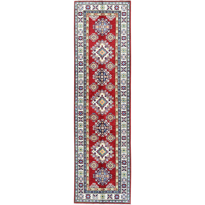2'8" x 9'6" New Hand Knotted Red Wool Runner Oriental Rug - MOA102463