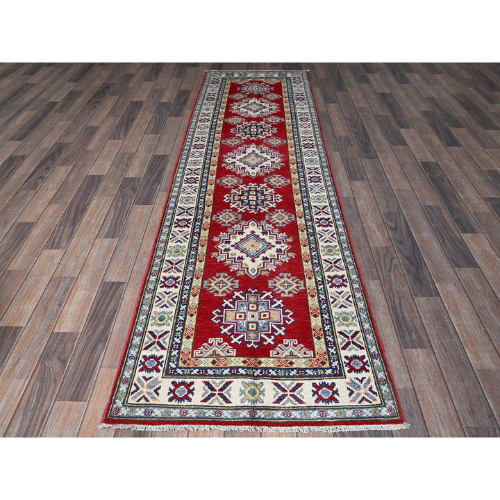 2'8" x 9'6" New Hand Knotted Red Wool Runner Oriental Rug - MOA102463