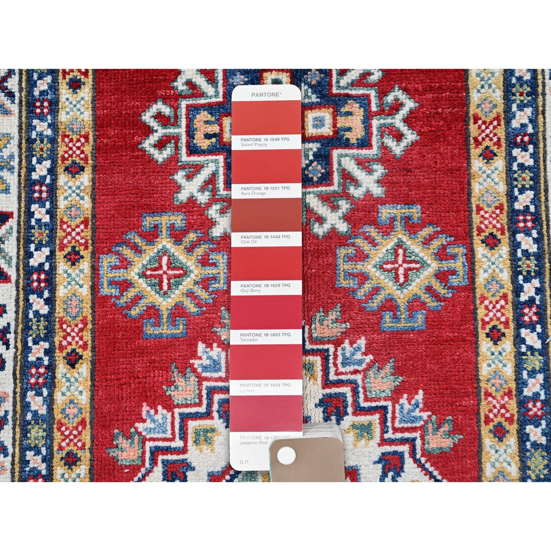 2'8" x 9'6" New Hand Knotted Red Wool Runner Oriental Rug - MOA102463