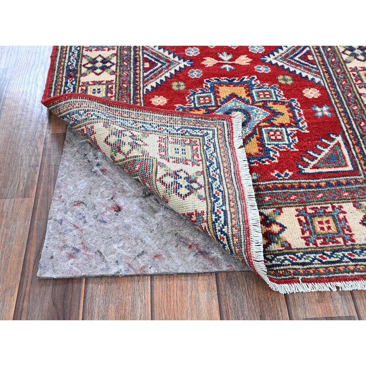 2'6" x 7'9" New Hand Knotted Red Wool Runner Oriental Rug - MOA102464