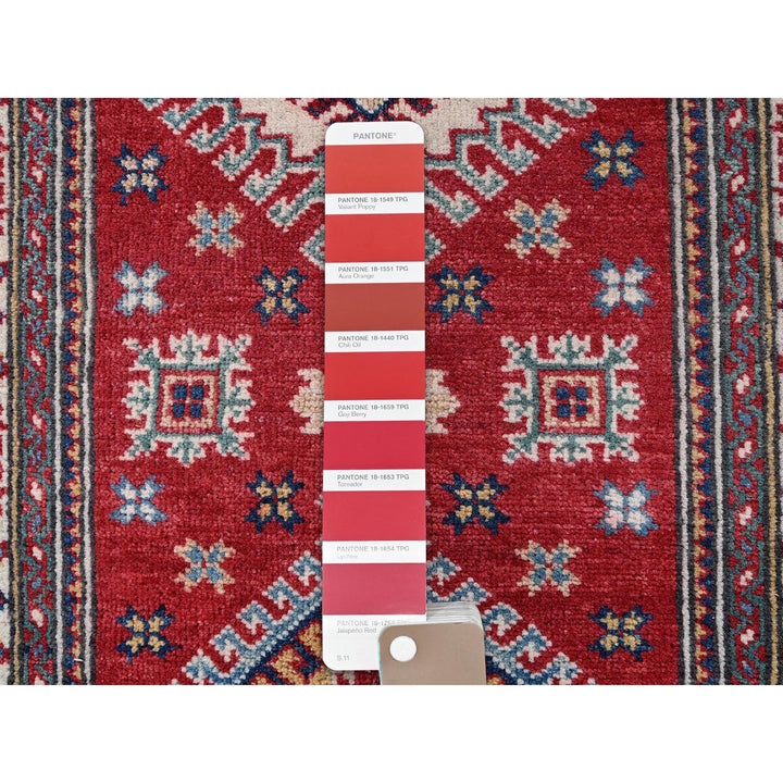 2'6" x 7'9" New Hand Knotted Red Wool Runner Oriental Rug - MOA102464