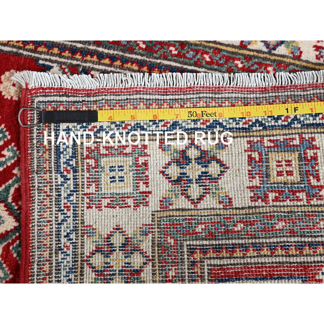 2'6" x 7'9" New Hand Knotted Red Wool Runner Oriental Rug - MOA102464